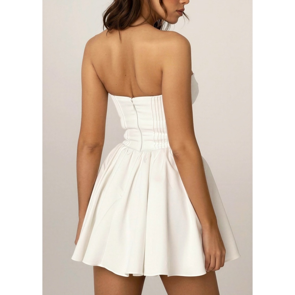 HOUSE OF CB Katherine Strapless Corset Mini Dress, White, Small - Picture 2 of 11